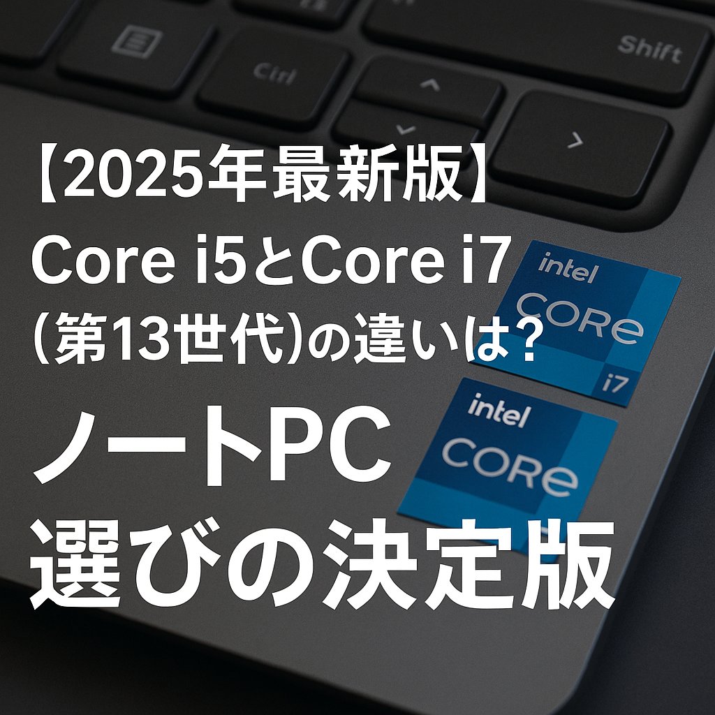 2025年最新版】Core i5とCore i7（第13世代）の違いは？ノートPC選びの