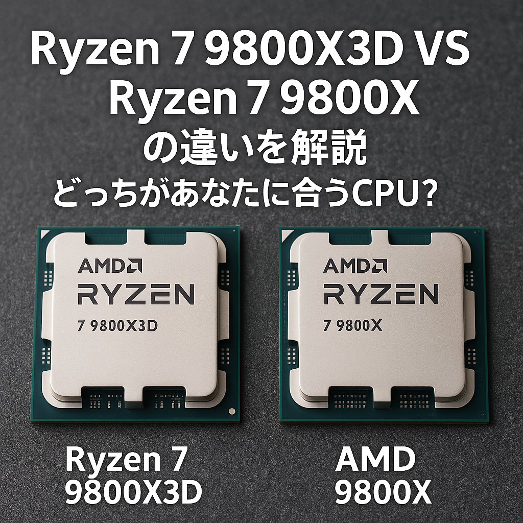 Ryzen 7 9800X3D VS 9800Xの違いを解説｜どっちがあなたに合うCPU