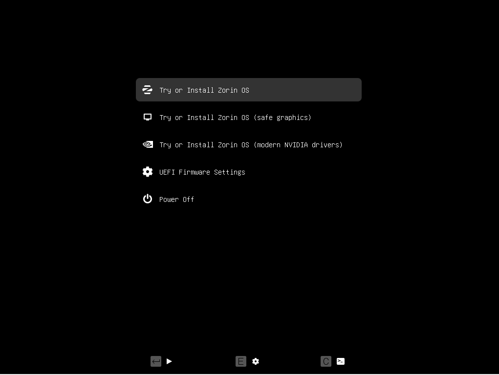 Zorin OS インストーラー起動